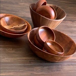 Kamari woods teakwood plates bows